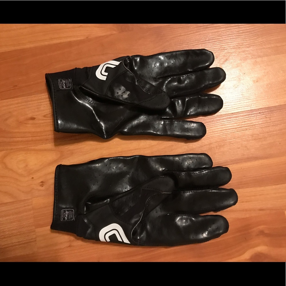 Black cutters football receiving gloves